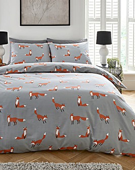 Fox Print Duvet Cover Set