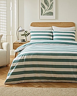 Brushed Cotton Stripe Duvet Cover Set