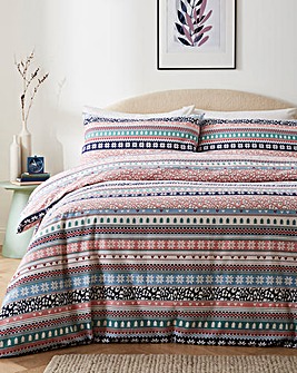 Winter Brushed Fiarisle Duvet Cover Set