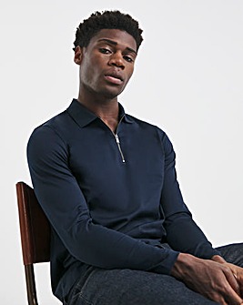 Premium 100% Mercerised Zip Neck Polo