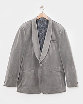 Velvet Satin Lapel Shawl Collar Blazer