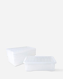 Wham Crystal Underbed 32L Box and Lid 5pk