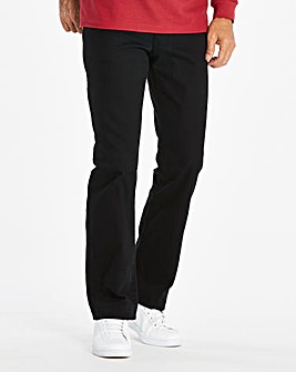 Straight Gabardine Black Jeans 29 in