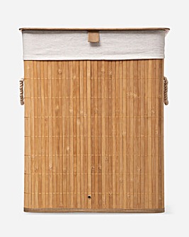 Bamboo Linen Natural Laundry Basket