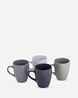 Sabichi Textured Set of 4 Mugs