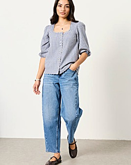 FatFace Sofia Gingham Blouse