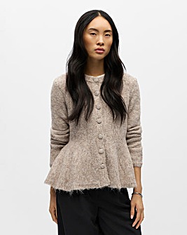 Object Peplum Knit Cardigan