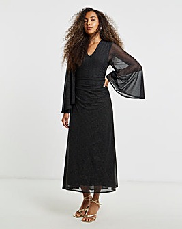 Flounce London Glitter Mesh Dress
