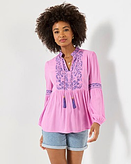 Joe Browns Essential Embroidered Summer Tunic Top