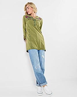 Joe Browns Boho Embroidered Jersey Tunic Top