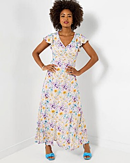 Joe Browns Watercolours Printed Floral Dress Petite