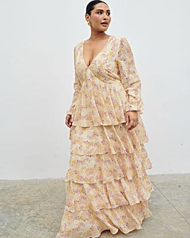 Pretty Lavish Ashton Ruffle Maxi Dress
