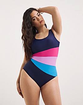 Sports Padded Piping Swimsuit