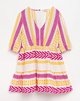 Tropadelic Jacquard Mini Beach Dress