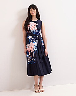 Phase Eight Natalya Fit & Flare Floral Printed Midi Dress