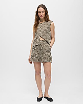 OBJECT Brown Multi High Waisted Shorts