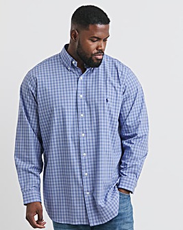 Polo Ralph Lauren Blue Check Stretch Poplin Shirt