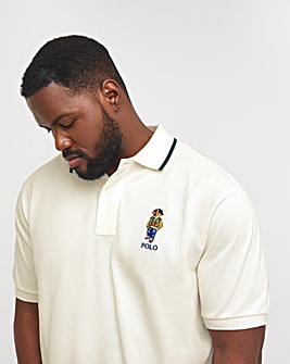 Polo Ralph Lauren Short Sleeve White Embroidered Bear Polo