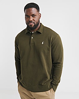 Polo Ralph Lauren Green Button Collar Sweat