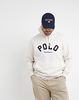 Polo Ralph Lauren Cream Arch Varsity Logo Hoodie