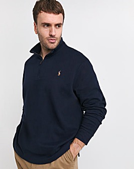 Polo Ralph Lauren Navy 1/4 Zip Jersey Top