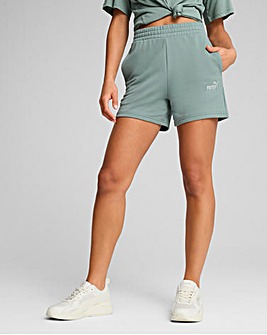 PUMA Essentials Small No.1 Logo 5" High Waist Shorts