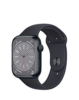 Apple Watch Series 8 GPS, 45mm Mid Case with Midnight Sport Band