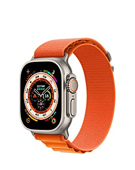 Apple Watch Ultra GPS + Cellular, 49mm Case with Orange Alpine Loop - Small