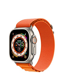 Apple Watch Ultra GPS + Cellular, 49mm Case with Orange Alpine Loop - Medium