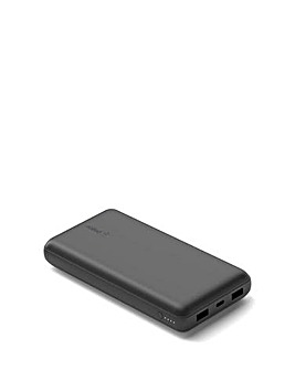 Belkin BoostCharge 3 Port, 20,000 mAh, Power Bank - Black