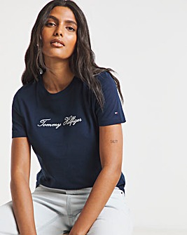 Tommy Hilfiger Lurex Script Crew Neck T-shirt