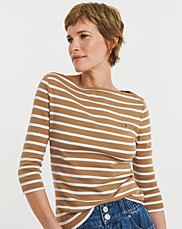 Tommy Hilfiger Three Quarter Sleeve Boat Neck