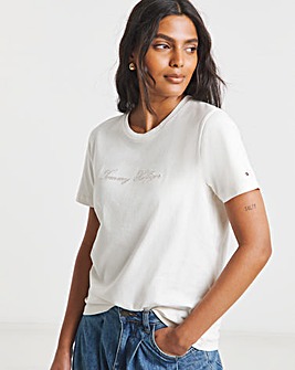 Tommy Hilfiger Lurex Script Crew Neck T-shirt