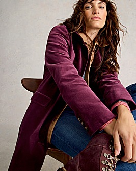 White Stuff Karla Velvet Coat