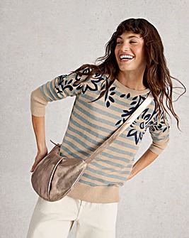 White Stuff Olive Print Jumper