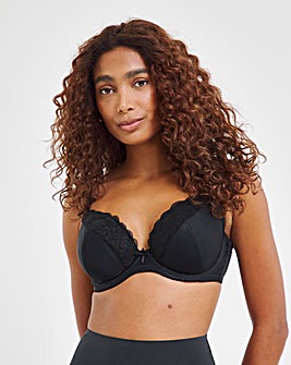 Pretty Secrets Ivy Lace Plunge Black Bra