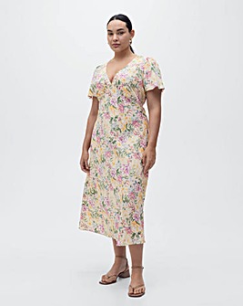 Mango Floral Midi Dress