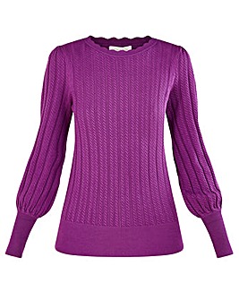 Monsoon Cable Pointelle Jumper