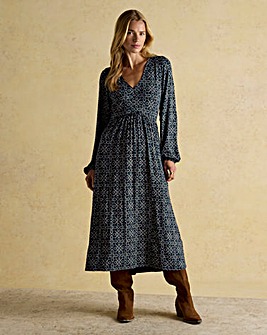 Joules Long Sleeve Nia Midaxi Dress