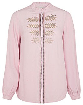 Monsoon Military Embroidered Blouse