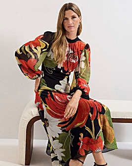 Phase Eight Eve Floral Printed Midi Dress