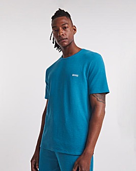 BOSS Blue Waffle Logo Pyjama T-Shirt