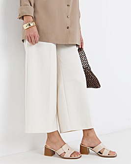 Raye Low Block Heel Woven Mules - Extra Wide Fit (EEE)