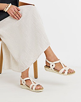 Larisa Twist Detail Comfort Sandals - Wide Fit (E)