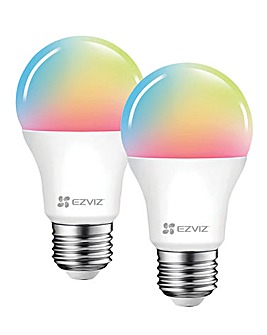 EZVIZ LB1 Smart LED Multicolour Twin Pack Light Bulb E27