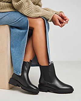 Avis Chunky Leather Chelsea Boots Extra Wide EEE Fit