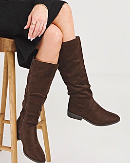 Evren Ruched Boot Wide E Fit Super Curvy Calf