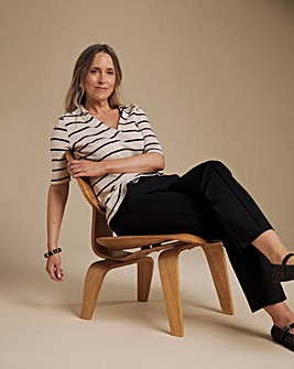 Slimma Black Comfort Fit Straight Leg Trouser Short