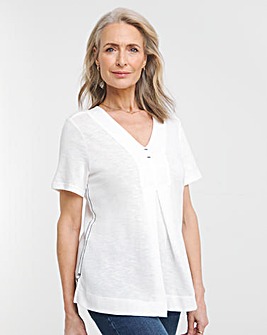 Julipa Contrast Stitch Cotton Top