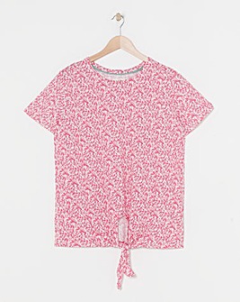 Julipa Pure Cotton Tie Hem T-Shirt